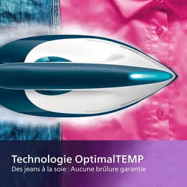 Philips PerfectCare Compact GC7840/20 Centrale Vapeur, 6.5 bars, Débit vapeur 120 g/min, Fonction pressing 400 g/min, Réservoir 1.5 L, Bleu et Blanc