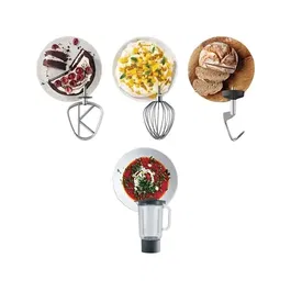 Kenwood Chef XL Robot Pâtissier KVL4110S - Mouvement Planétaire, Bol Inox 6,7 L, 1200W, Blender Inclus, Silver