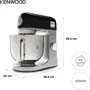 Robot pâtissier Kenwood kMix KMX750BK - 1000 W - Bol inox 5 litres - 6 vitesses - Noir - 3 accessoires