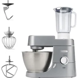 Robot pâtissier Kenwood Chef KVC3110S Argent, 1000 W, kit pâtissier et blender en métal inclus - Format compact