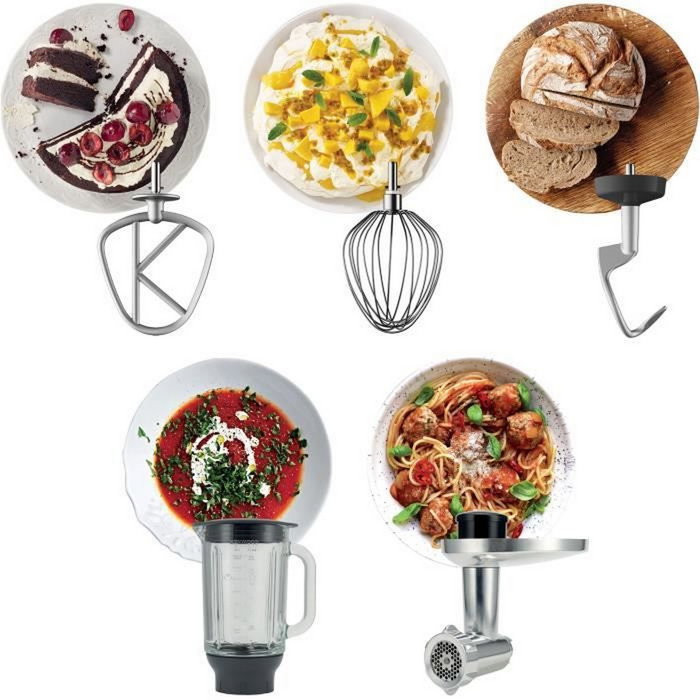 Kenwood KVL4170S Chef XL - Robot pâtissier avec bol 6,7L, blender et hachoir métal, Argent Kenwood KVL4170S Chef XL - Robot pâtissier avec bol 6,7L, blender et hachoir métal, Argent