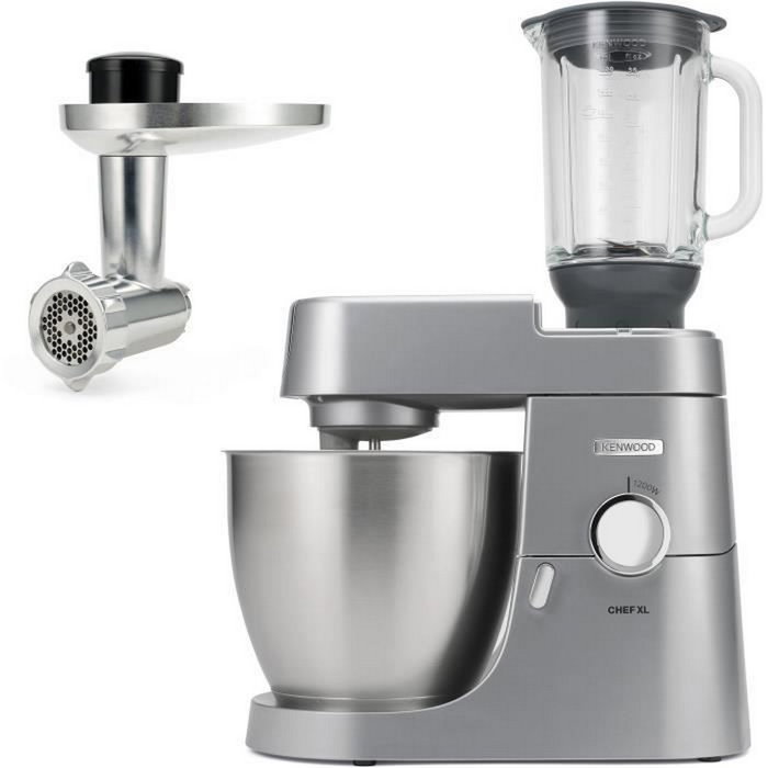 Kenwood KVL4170S Chef XL - Robot pâtissier avec bol 6,7L, blender et hachoir métal, Argent Kenwood KVL4170S Chef XL - Robot pâtissier avec bol 6,7L, blender et hachoir métal, Argent