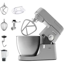 Robot Patissier Multifonction Kenwood Chef XL KVL4170S, 1200W, Bol 6.7L avec Blender et Hachoir Metal, Coloris Argent