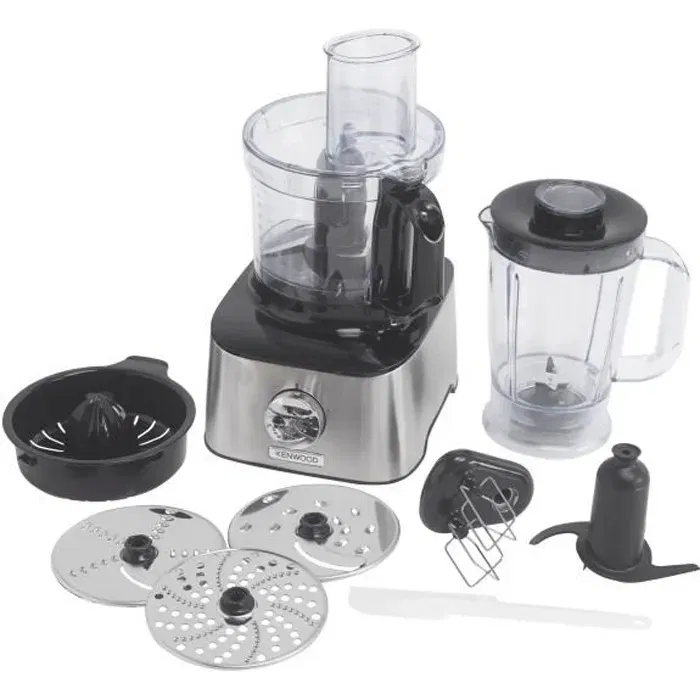 Kenwood FDM301SS MultiPro Compact Robot multifonction inox 800W - Blender 1.5L, presse-agrumes, bol 2.1L, 3 disques, fouet, pétrisseur, spatule Kenwood FDM301SS MultiPro Compact Robot multifonction inox 800W - Blender 1.5L, presse-agrumes, bol 2.1L, 3 disques, fouet, pétrisseur, spatule