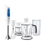 Braun Mixeur Plongeant MQ3045WH avec 2 Hachoirs - Blanc et Bleu
