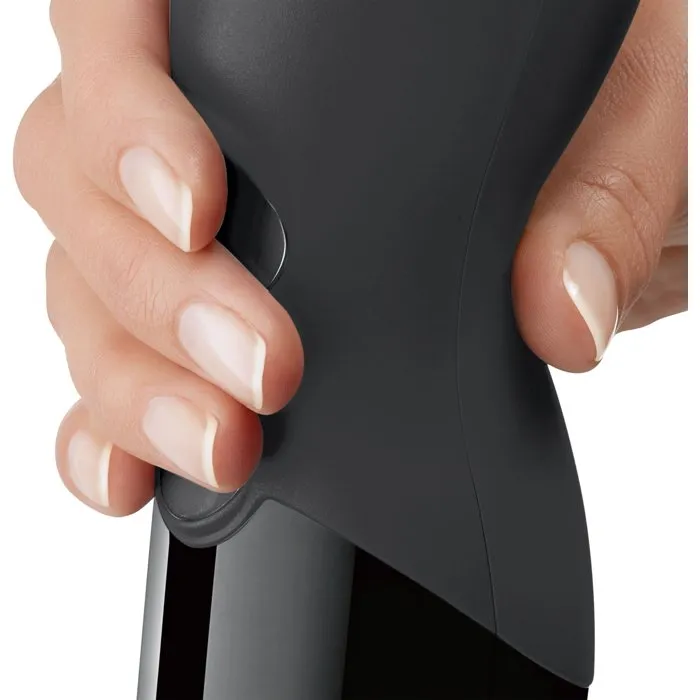 Bosch Mixeur plongeant MS6CB61V1 ErgoMixx, 1000 W, 12 vitesses + turbo, système de mise sous vide Fresh Vacuum, bol mixeur, 4 lames inox, noir