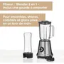 Severin SM3737 Blender 2 en 1 Multifonction - Mixeur et Blender à Smoothie 500W - Bol en Verre 1 L avec Bouteille 600 ml Inclus