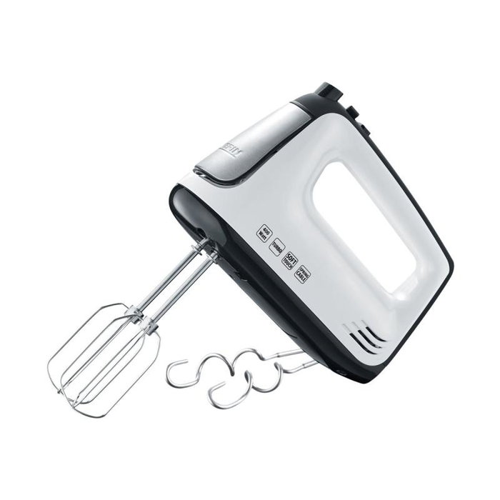 Severin HM 3830 Mixeur plongeant en acier inoxydable couleur noir et blanc, avec accessoires