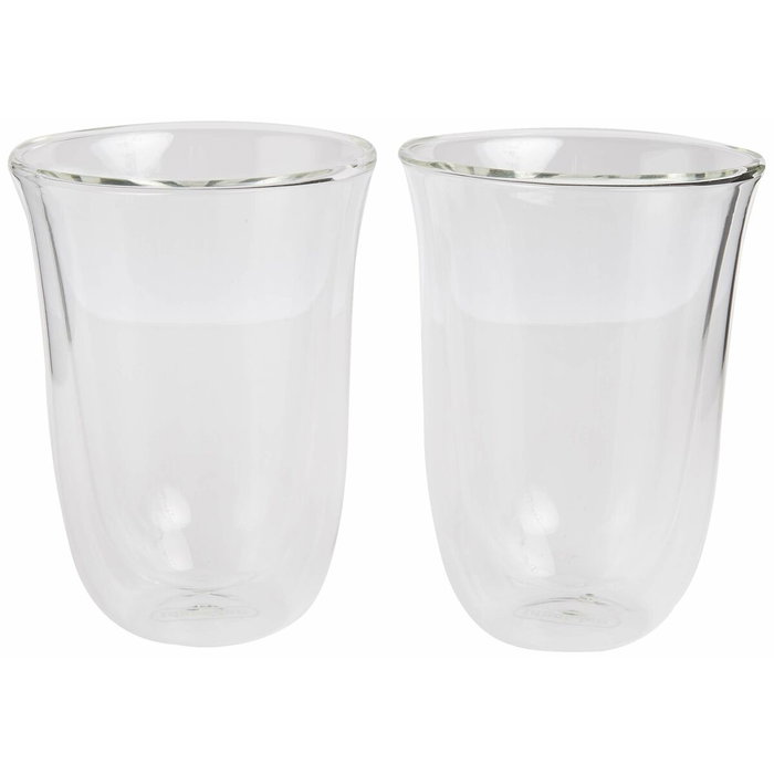 DeLonghi Lot de 2 tasses Latte Macchiato à double paroi DeLonghi Lot de 2 tasses Latte Macchiato à double paroi