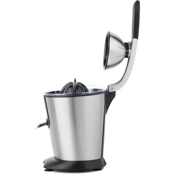 H.KoeNIG Presse-agrumes électrique AGR80 - Bras articulé 160W, design inox silencieux, système anti-goutte, facile à nettoyer