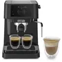 Delonghi EC235.BK Stilosa Machine à Expresso Noir avec Buse à Vapeur, Filtre 1/2 Tasses Compatible ESE et Grille Égouttoir 2 en 1
