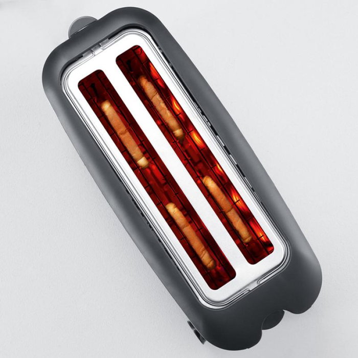 Severin AT2509 Toaster 4 tranches en acier inoxydable noir AT 2509