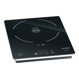 Severin KP 1071 - Plaque chauffante simple et portable, couleur noire