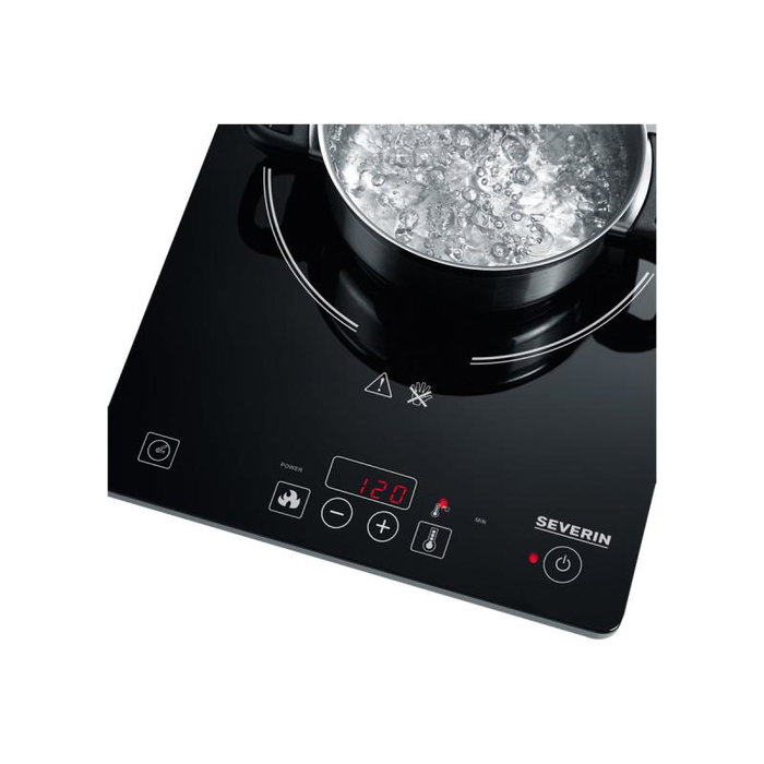 Severin KP 1071 - Plaque chauffante simple et portable, couleur noire