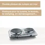 Severin K1014 Plaque de cuisson posable 2 foyers en fonte 2500W, Diametre 15 et 18 cm, Thermostat ajustable