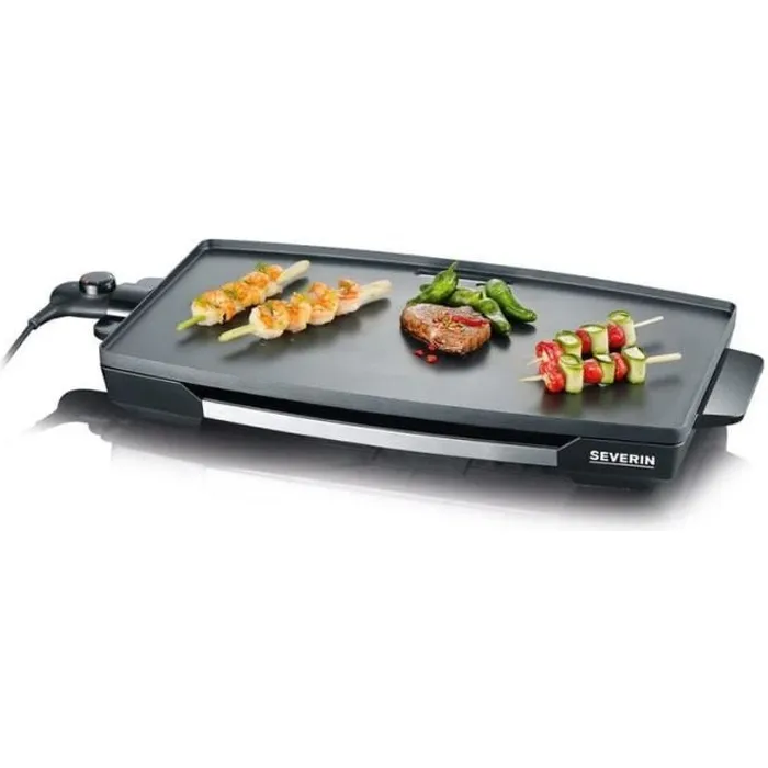 Severin Plancha Electrique KG2397, Surface de Cuisson 32.5 x 59.5 cm avec Plaque en Fonte Anti-adhésive, 2200 W, Thermostat Réglable Severin Plancha Electrique KG2397, Surface de Cuisson 32.5 x 59.5 cm avec Plaque en Fonte Anti-adhésive, 2200 W, Thermostat Réglable