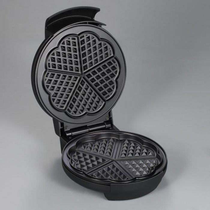 Severin WA2103 Gaufrier plaques forme cœur Noir/Inox