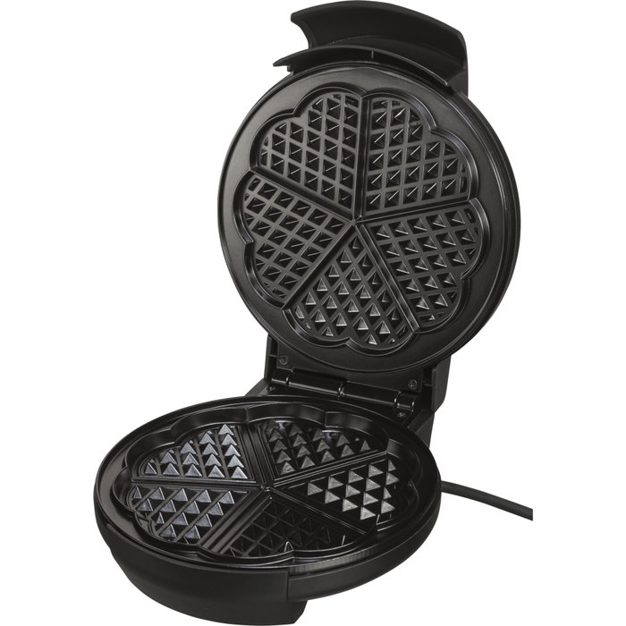 Severin WA2103 Gaufrier plaques en forme de cœur Noir/Inox