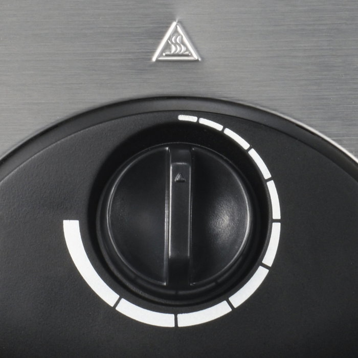 Severin WA2103 Gaufrier plaques en forme de cœur Noir/Inox