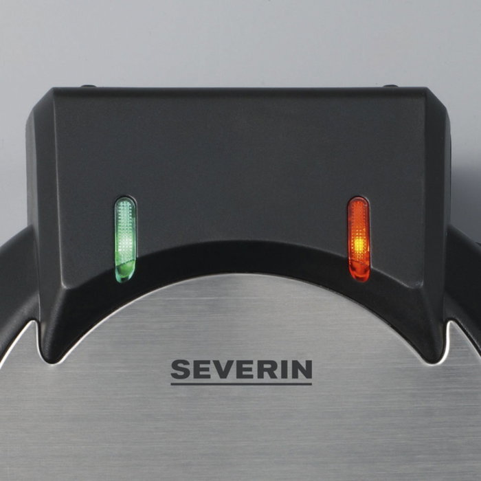 Severin WA2103 Gaufrier plaques en forme de cœur Noir/Inox
