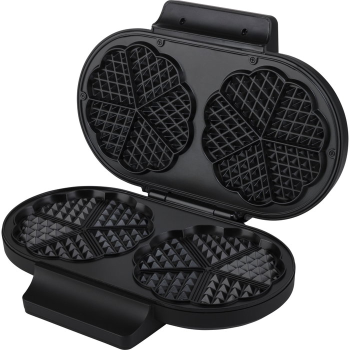 Severin WA2106 Gaufrier avec plaques en forme de cœur, Noir