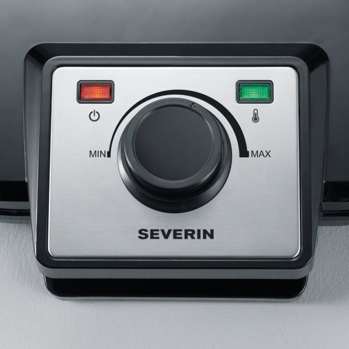 Severin WA2106 Gaufrier Double Professionnel 1200 W Noir pour Gaufres Épaisses