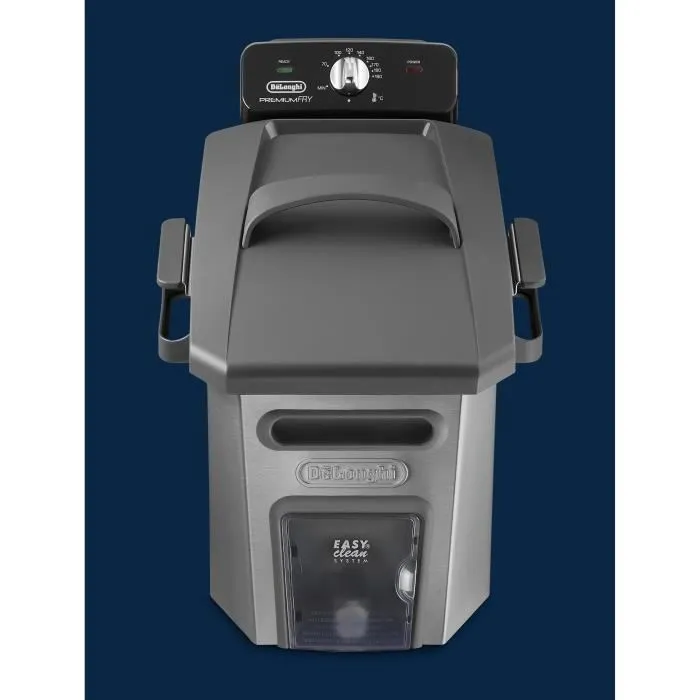 Delonghi F44510CZ Friteuse électrique semi-professionnelle FamilyFry - Cuve inox amovible 1 kg, vidange Easy Clean
