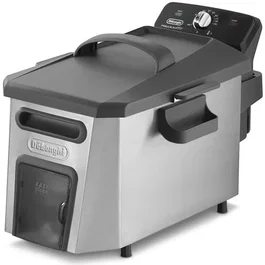 Delonghi F44510CZ Friteuse électrique semi-professionnelle FamilyFry - Cuve inox amovible 1 kg, vidange Easy Clean