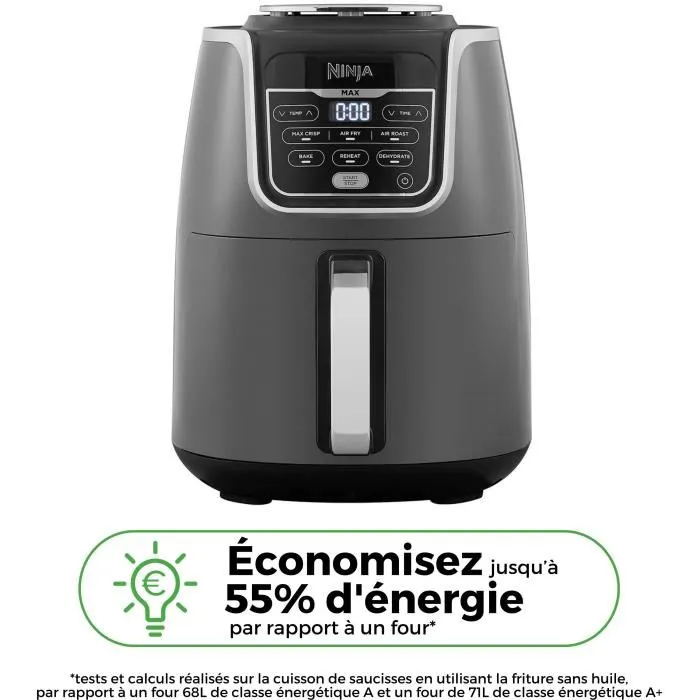 Ninja Friteuse sans huile AF160EU - Grande capacité 5,2L - 6 programmes de cuisson - 1750W - Cuisine saine pour toute la famille Ninja Friteuse sans huile AF160EU - Grande capacité 5,2L - 6 programmes de cuisson - 1750W - Cuisine saine pour toute la famille