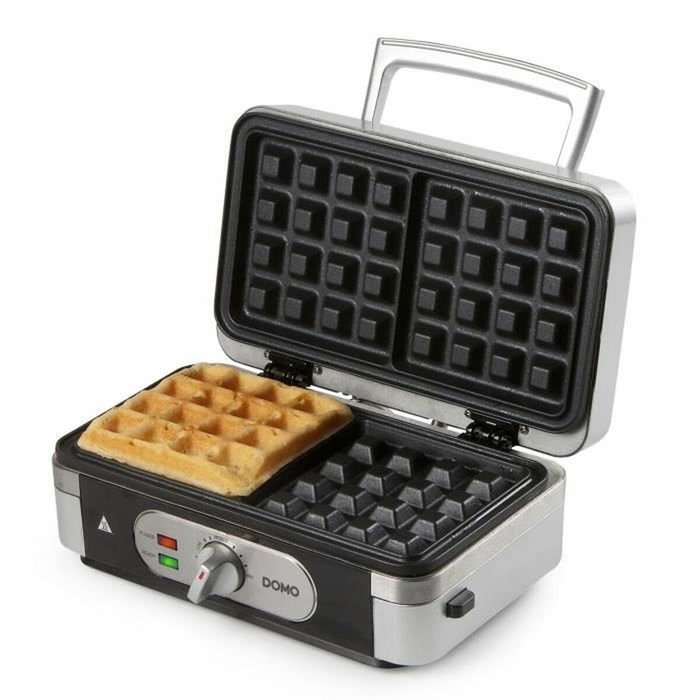 Domo DO9136C Gaufrier multifonction Inox avec 3 jeux de plaques
