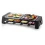DOMO DO9190G Appareil Raclette, Grill et Pierre à Cuire Électrique 1200W, 8 Personnes, Revêtement Antiadhésif, Noir
