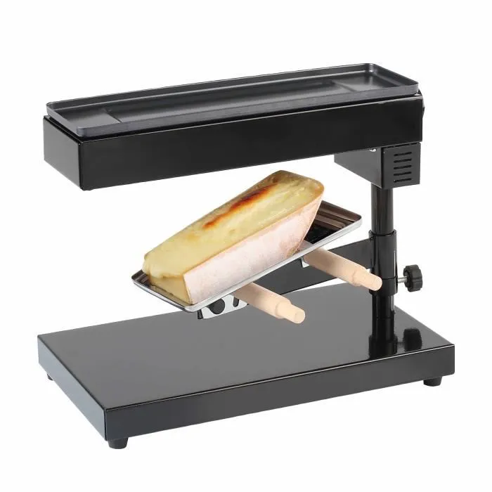 Livoo DOC159 - Appareil à raclette traditionnel électrique 600W pour 6 à 8 personnes - Thermostat réglable, porte-fromage amovible, 2 spatules incluses