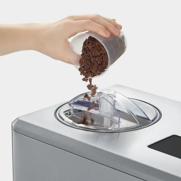 Severin Sorbetière EZ7405 - Capacité 2 litres - Fonction brassage et refroidissement - 180 W - Pour glaces, sorbets et yaourts glacés - Écran tactile LED