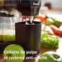 Philips HR1889/70 - Extracteur de jus à extraction lente, cheminée de remplissage XXL 70mm, 150W, capacité 1L, couleur noir, livre de recettes inclus