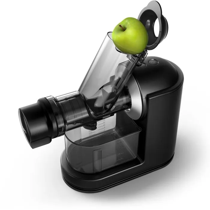 Philips HR1889/70 - Extracteur de jus à extraction lente, cheminée de remplissage XXL 70mm, 150W, capacité 1L, couleur noir, livre de recettes inclus