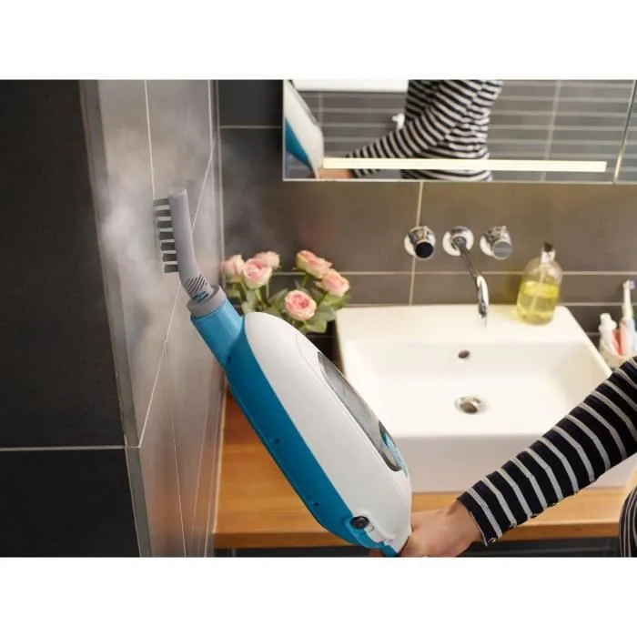 Black+Decker FSMH13E10-QW Balai vapeur 1300 W avec nettoyeur à main et 10 accessoires - Élimine 99,9% des bactéries - Câble de 4,8 m