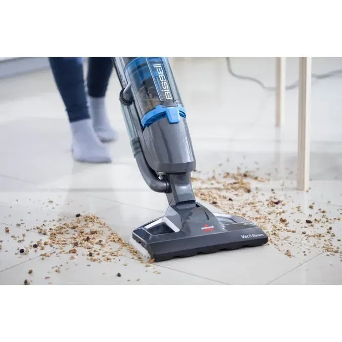 Bissell 1977N Aspirateur et nettoyeur vapeur filaire Vac&Steam - Multifonction 3-en-1 pour sols durs, carrelages, parquets - Fonction régulation vapeur