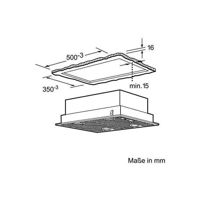 Bosch DHL555BL - Groupe filtrant inox 50 cm - Classe C - 79.8 kWh/an - Débit 650 m³/h - Fonction recyclage ou évacuation avec filtre à charbon DH