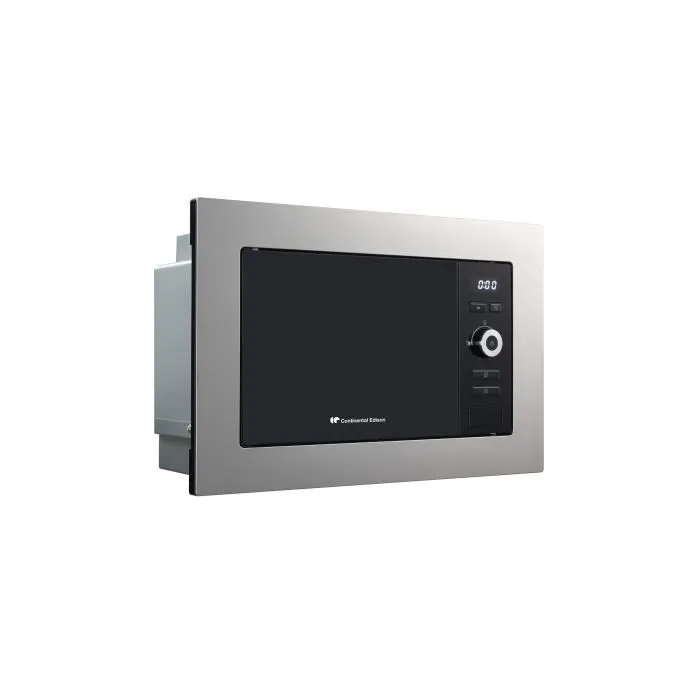 Continental Edison MO20IXES Four micro-ondes encastrable 20 L noir et inox - 59.5 x 38.8 x 34.5 cm