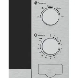 Oceanic MO20S - Micro-ondes Monofonction 700W, Capacité 20L, Argent, Dimensions L45 x H24 x P32.1 cm