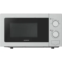 Oceanic MO20S - Micro-ondes Monofonction 700W, Capacité 20L, Argent, Dimensions L45 x H24 x P32.1 cm