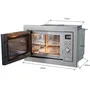CONTINENTAL EDISON CEMO25GE2 Micro-ondes Gril Encastrable Argent 25L - 900W, Gril 1000W - L59.5 x H38.8 x P40 cm