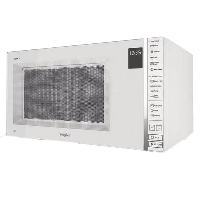 Whirlpool MWP304W Micro-ondes avec Gril et Vapeur, 30L, Blanc