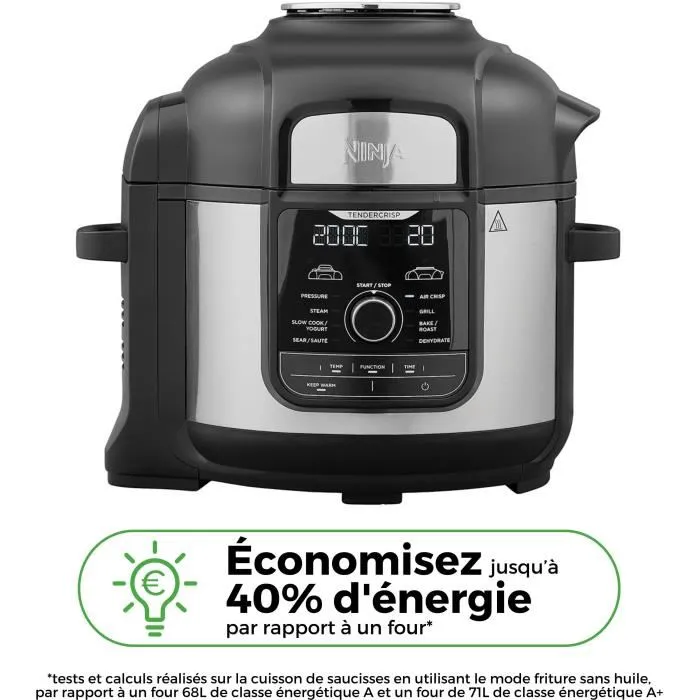 Ninja Multicuiseur Foodi Max OP500EU - 7.5L, 9 Programmes, Technologie TenderCrisp, 1760W - Pour des Plats Croustillants et Dorés Ninja Multicuiseur Foodi Max OP500EU - 7.5L, 9 Programmes, Technologie TenderCrisp, 1760W - Pour des Plats Croustillants et Dorés