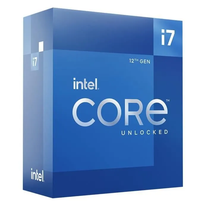 Intel Core i7-12700K Processeur (12 cœurs, 3.6 GHz, Socket LGA1700, Cache 25 Mo, TDP 125W) - BX8071512700K