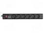 Eaton Protection Strip PS6TF - Multiprise parafoudre 6 prises françaises + 1 prise RJ - Noir