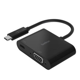 Belkin AVC001BTBK Adaptateur USB-C vers VGA + Charge USB Power Delivery 60W Noir