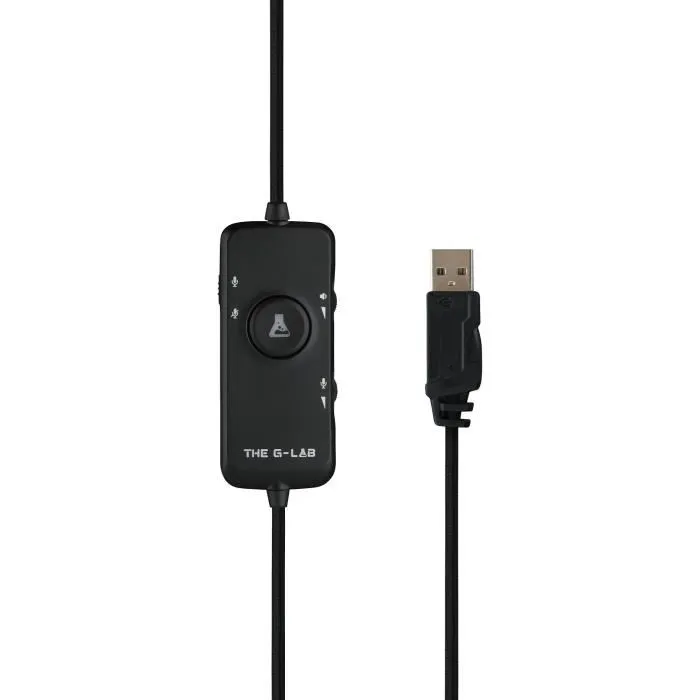 The G-Lab Korp Thallium Casque Gaming avec Micro USB - Son Surround 7.1 Digital - Compatible PC et PS4