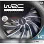 WRC - Lot de 4 enjoliveurs Bi-couleur gris argenté et noir mat 14 pouces, look racing, fixation par clips