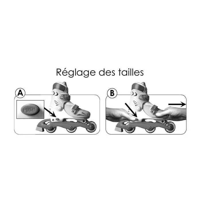 Stamp Patins à Roulettes Enfants Ajustables SPIDERMAN Taille 27-30 - Bleu avec Roulements à Billes et Frein Arrière